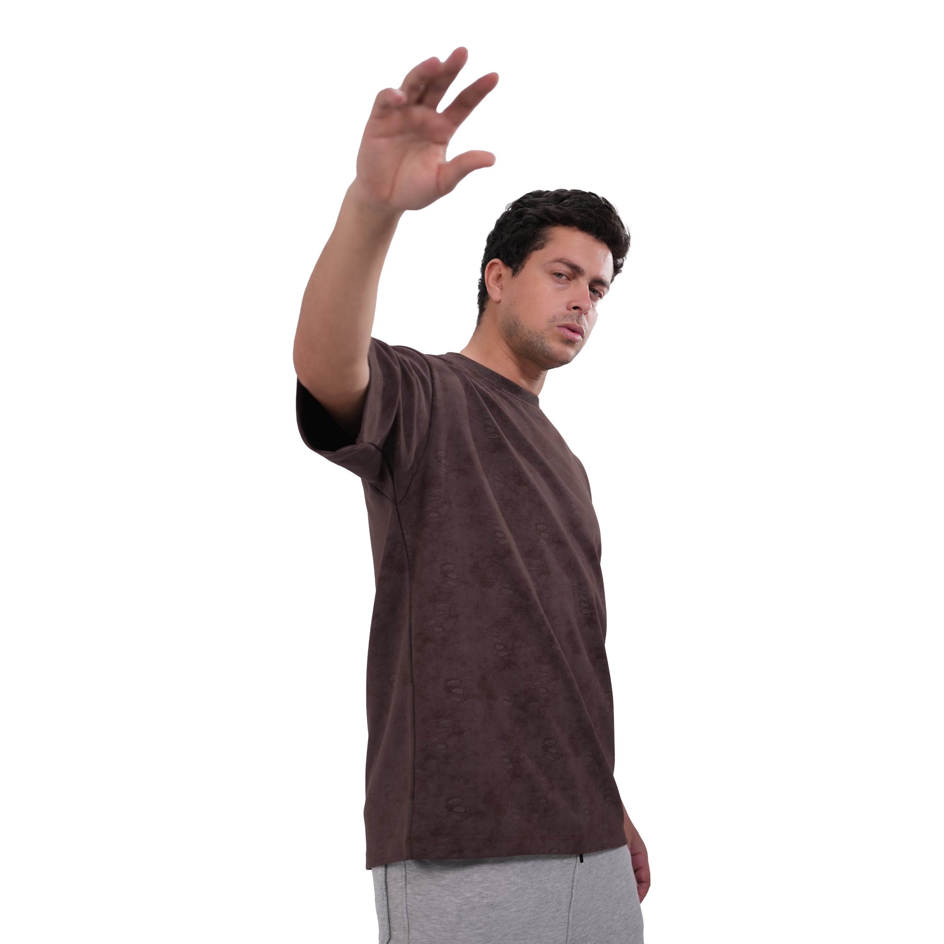 NASEEG Brown Stone Oversized T-Shirt