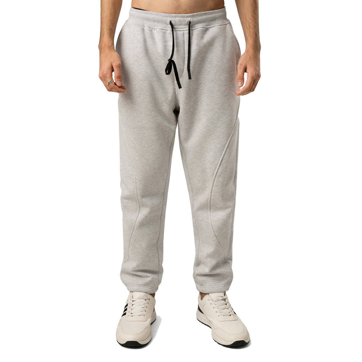 NASEEG Grey Melton Oversized Sweatpants - product view 2