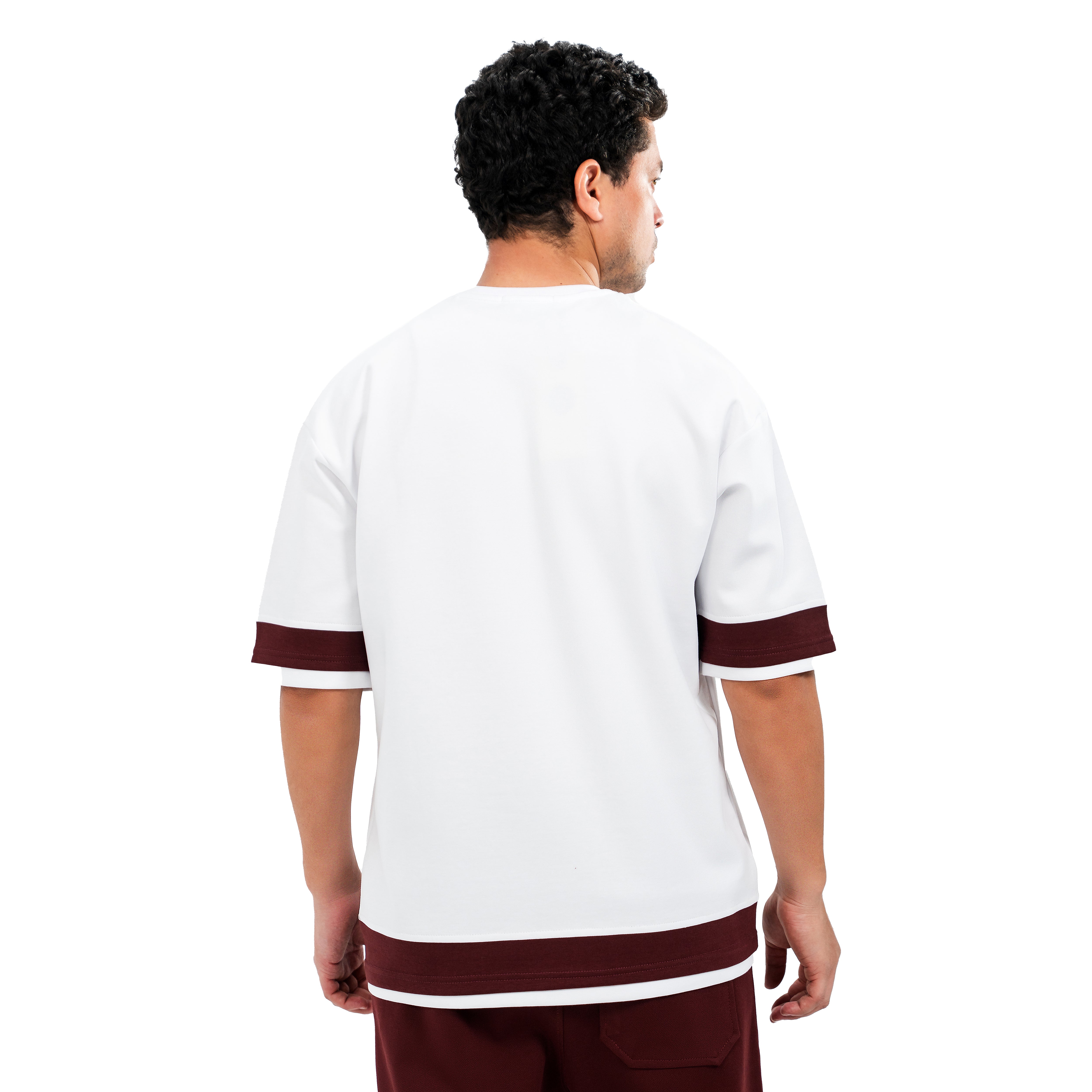 NASEEG White Interlock Oversized T-Shirt
