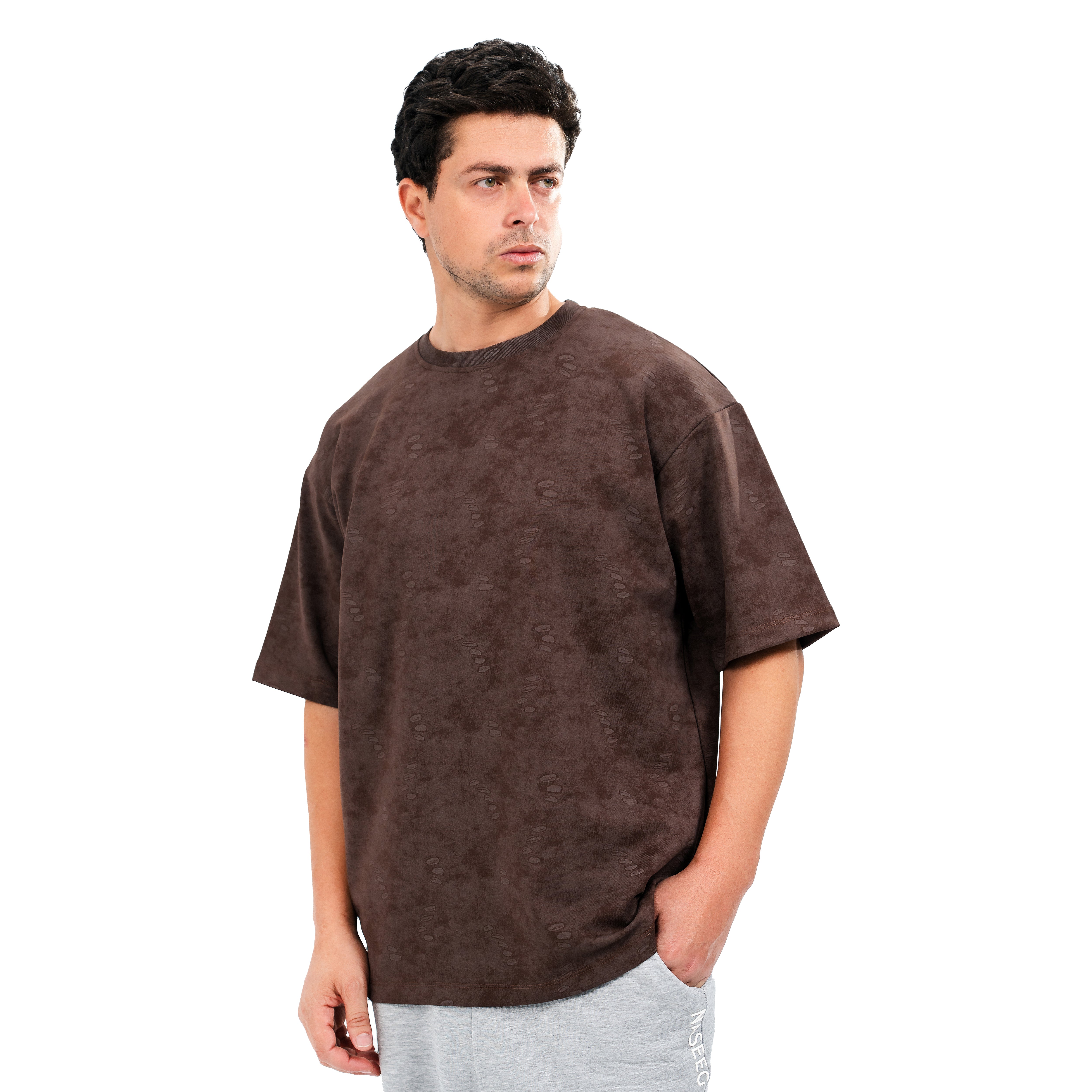 NASEEG Brown Stone Oversized T-Shirt