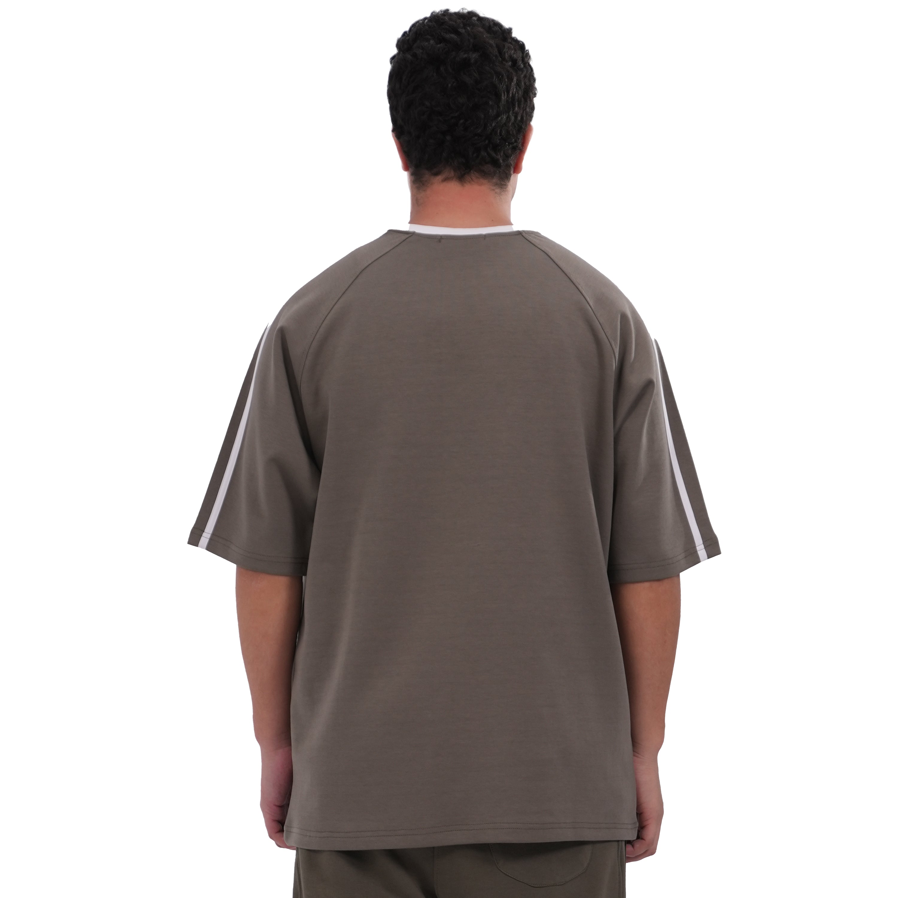 NASEEG Olive Interlock Oversized T-Shirt