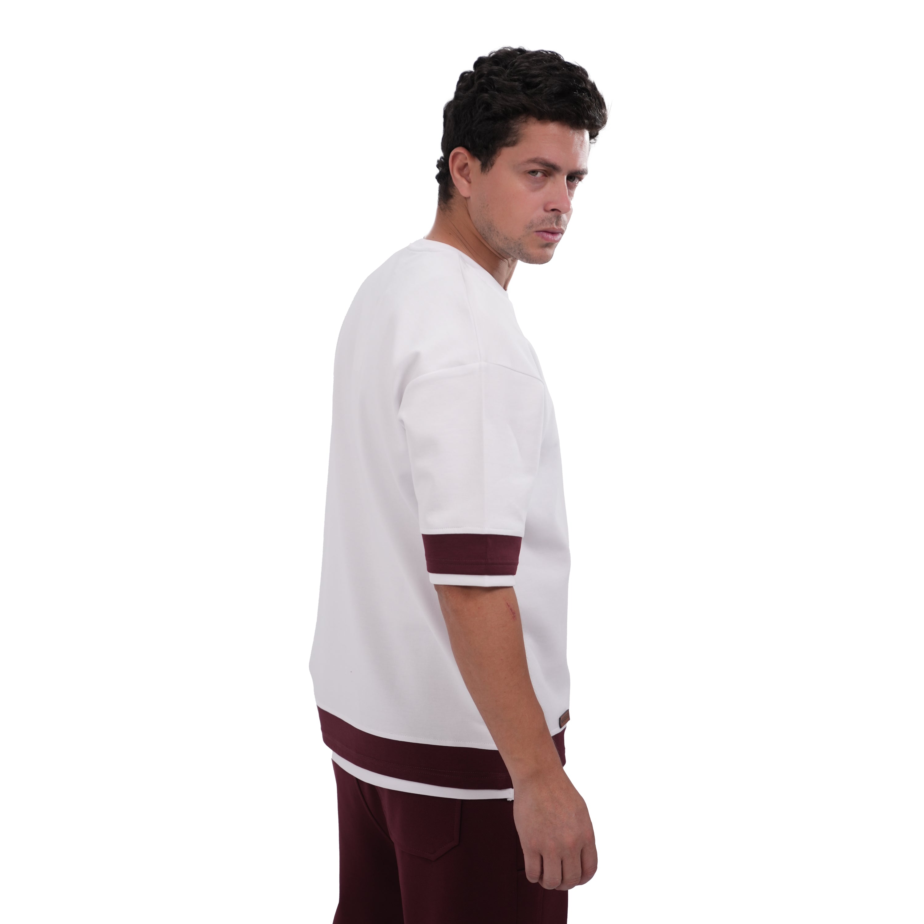 NASEEG White Interlock Oversized T-Shirt
