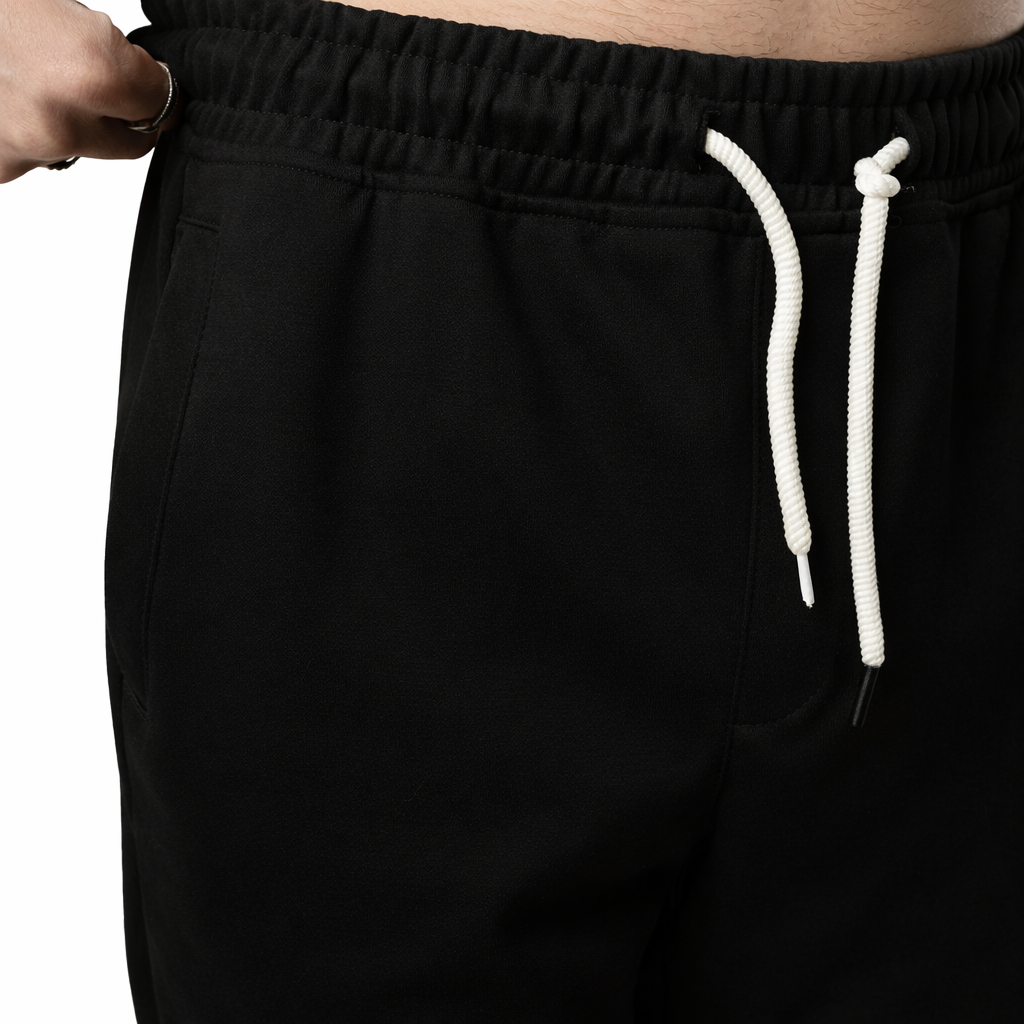 Men's Plus Size Drawstring Loose Fit Joggers Black