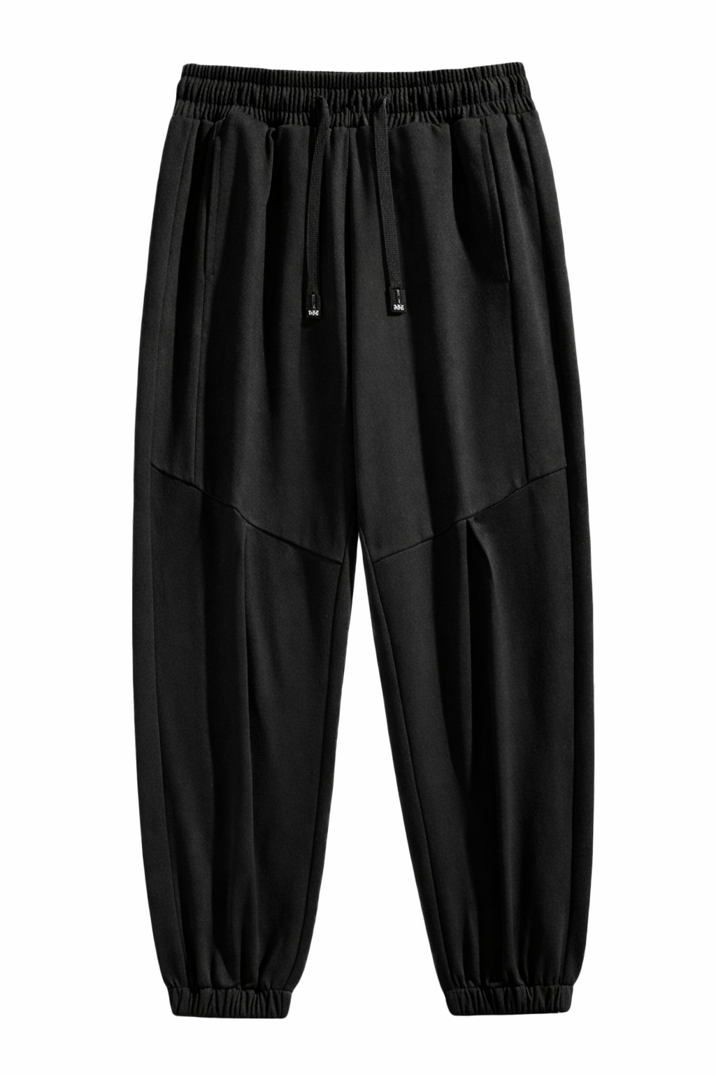 Men's Plus Size Drawstring Loose Fit Joggers Black