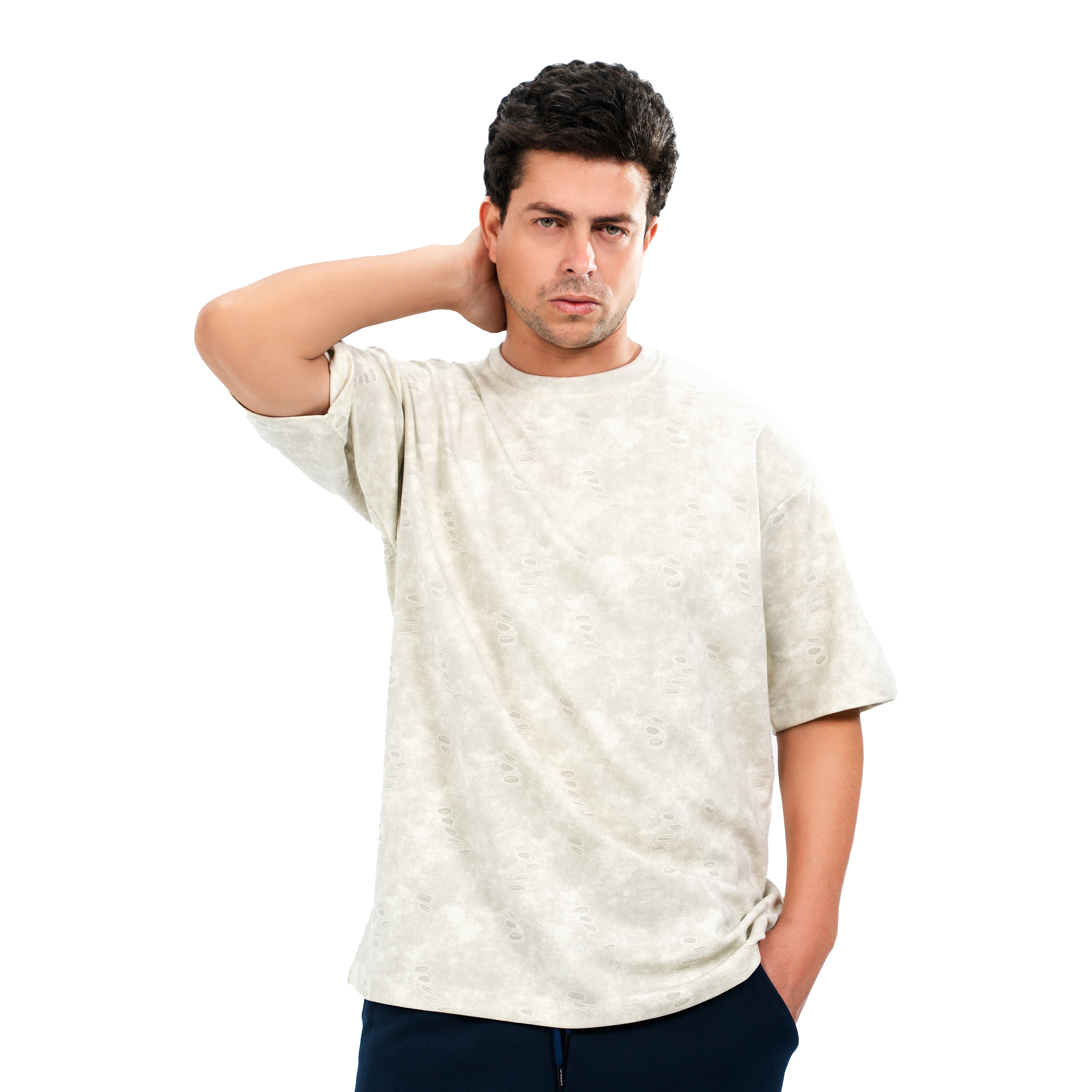 NASEEG Off-white Stone Oversized T-Shirt