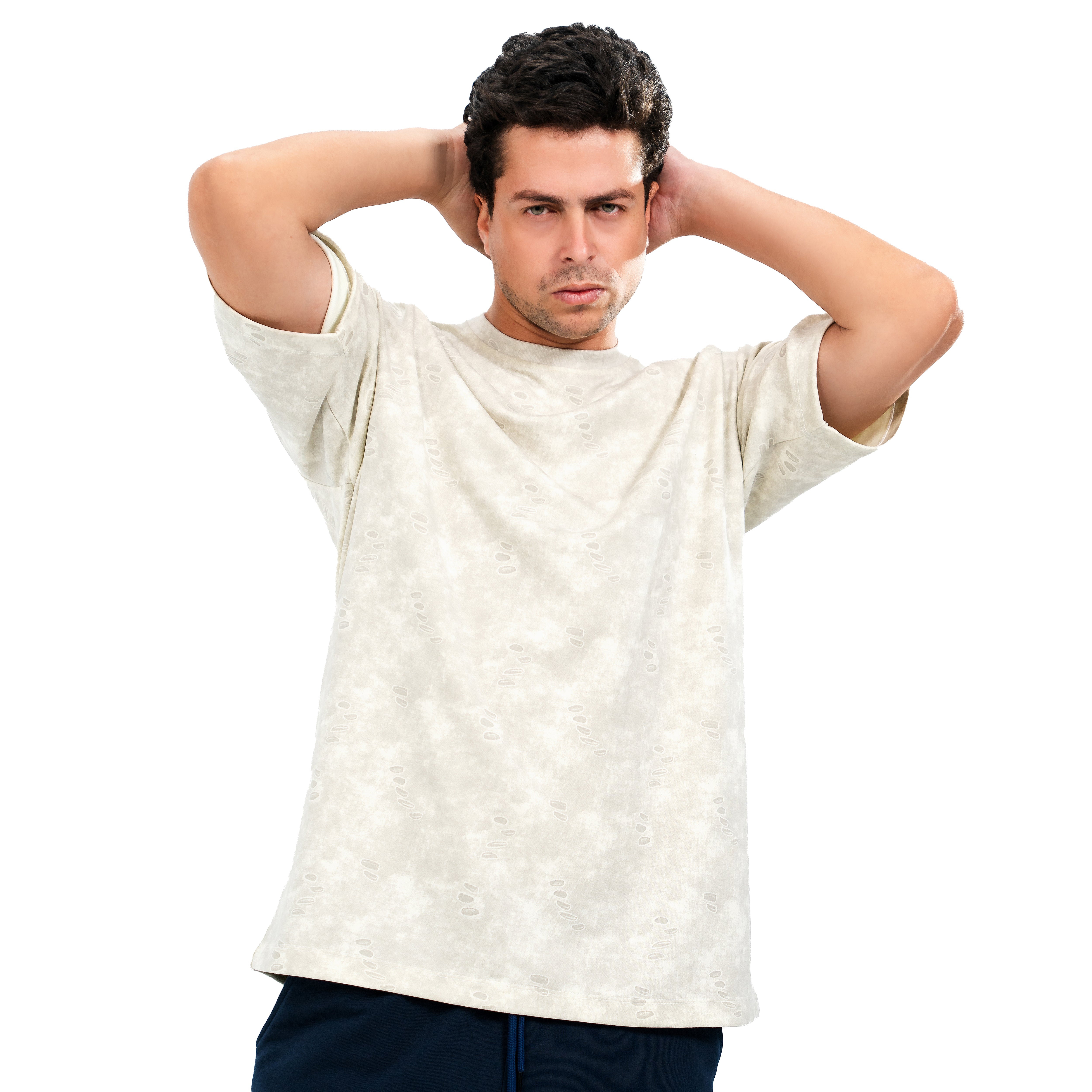 NASEEG Off-white Stone Oversized T-Shirt