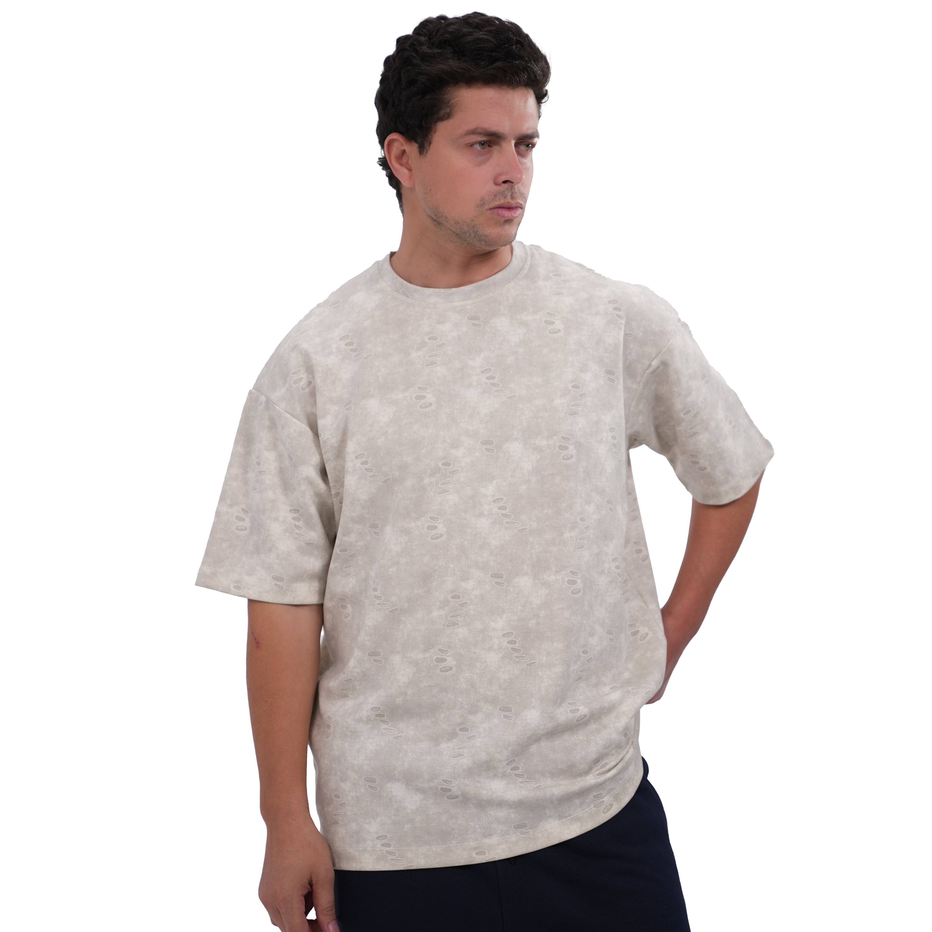 NASEEG Off-white Stone Oversized T-Shirt