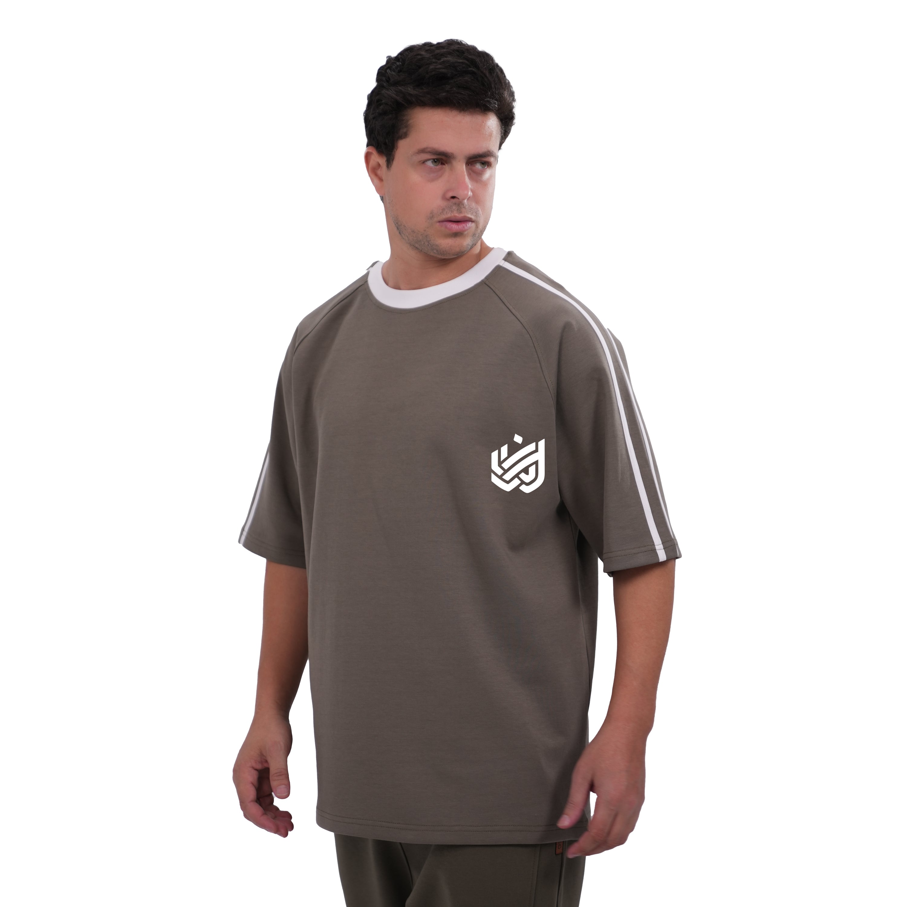 NASEEG Olive Interlock Oversized T-Shirt