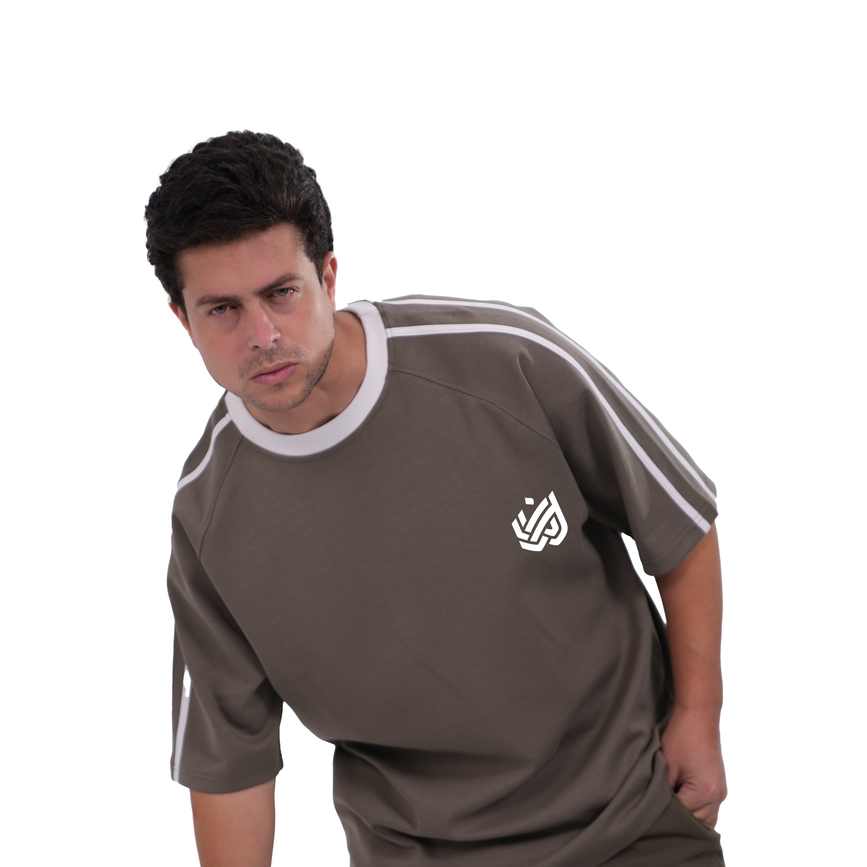 NASEEG Olive Interlock Oversized T-Shirt