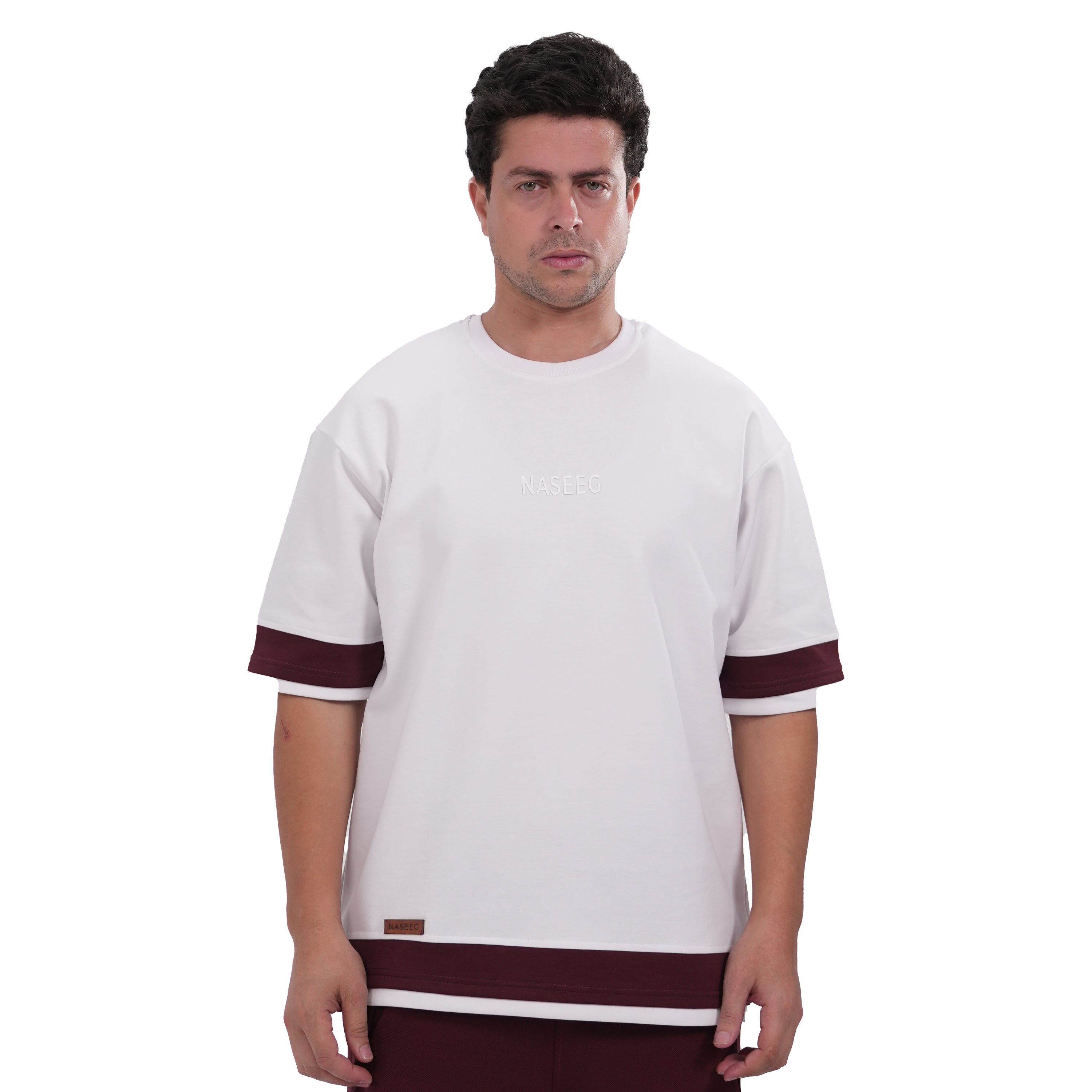 NASEEG White Interlock Oversized T-Shirt