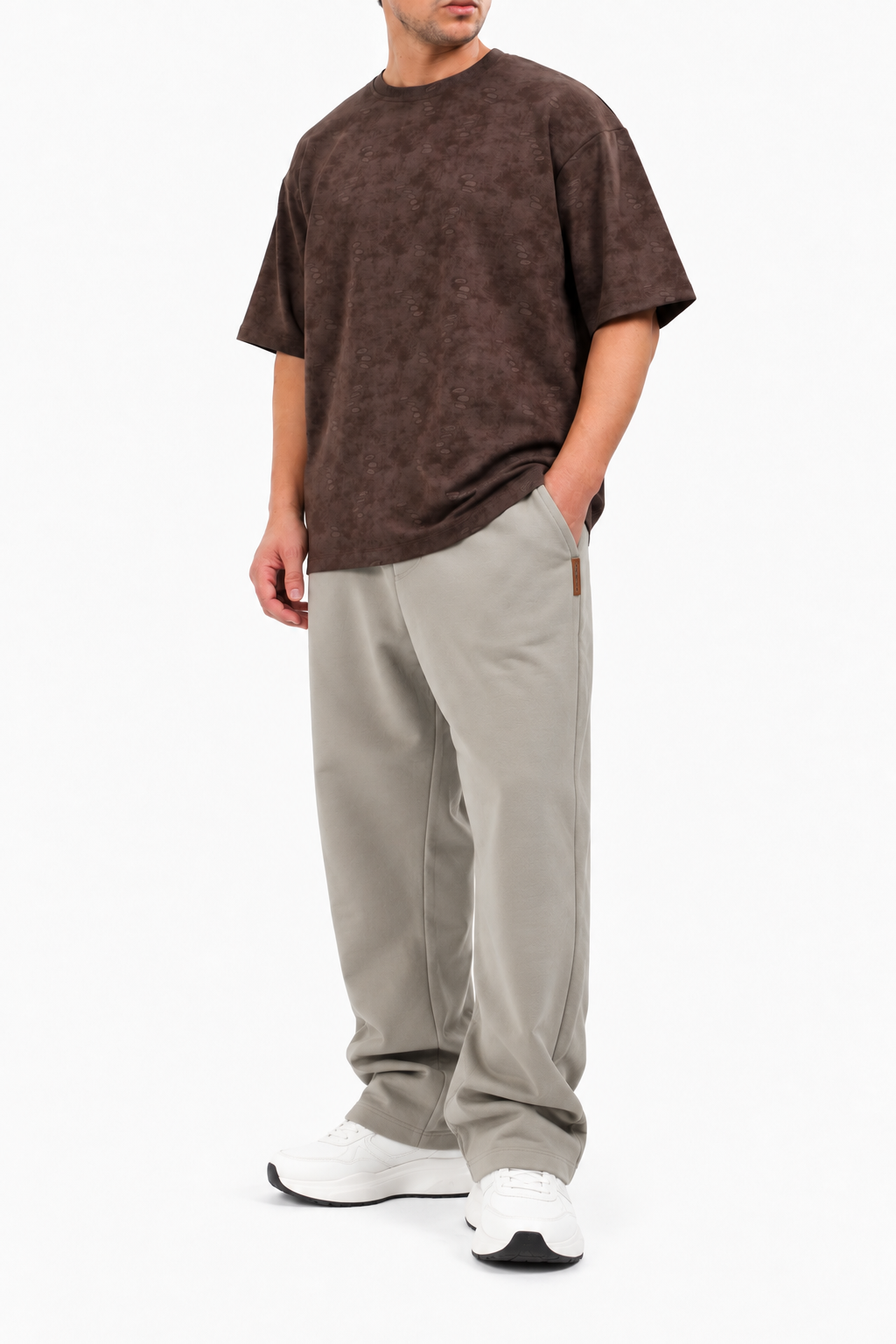 NASEEG Beige Drift Oversized Pants | Premium Cotton